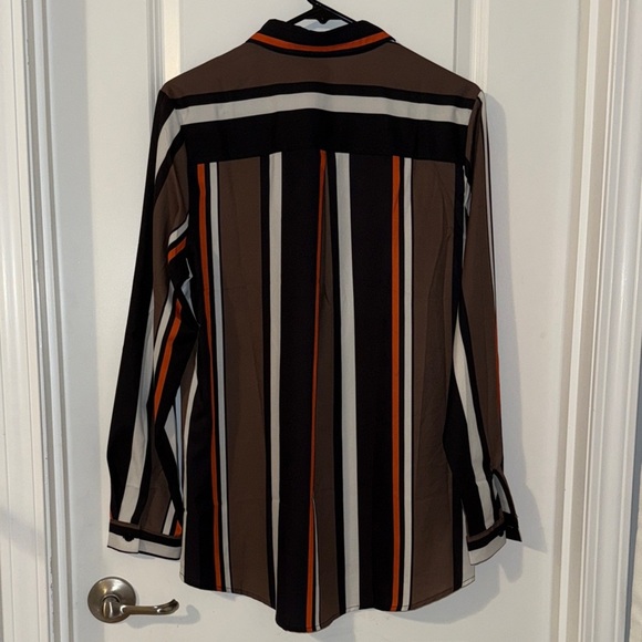 SHEIN - Women’s Multicolor Striped Button Down Shirt, Size Large - Picture 7 of 7